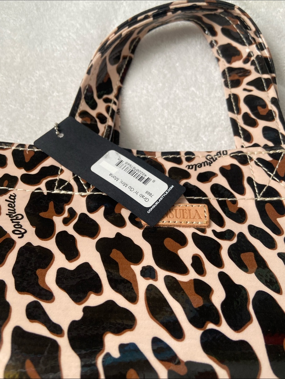 Consuela Mona Mini Bag Leopard print tote NWT - Picture 4 of 9